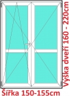 Dvojkrdlov balkonov dvere s priekou OS+O SOFT rka 150-155cm